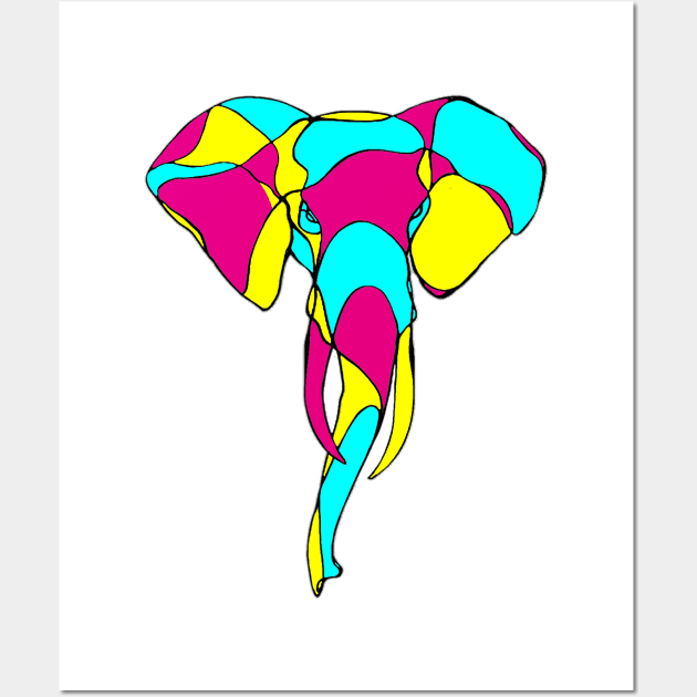 Eddie the Elephant (Multi) Wall Art by EDIClothing